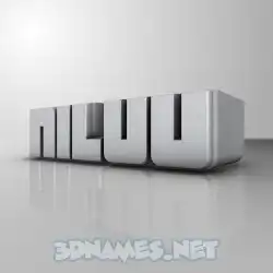 niluu in White Metro style - 3D name wallpaper