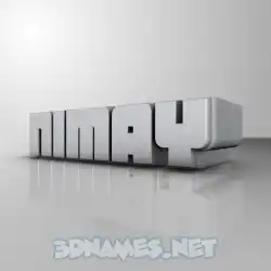 nimay in White Metro style - 3D name wallpaper