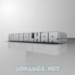 nimbalkar in White Metro style - 3D name wallpaper