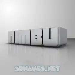 nimbu in White Metro style - 3D name wallpaper