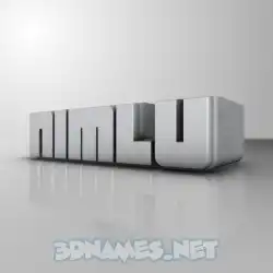 nimlu in White Metro style - 3D name wallpaper