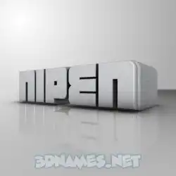 nipen in White Metro style - 3D name wallpaper
