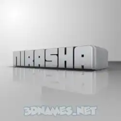 nirasha in White Metro style - 3D name wallpaper