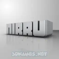 nirru in White Metro style - 3D name wallpaper