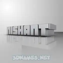 nishant in White Metro style - 3D name wallpaper