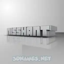 nisshant in White Metro style - 3D name wallpaper
