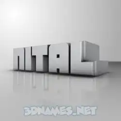 nital in White Metro style - 3D name wallpaper