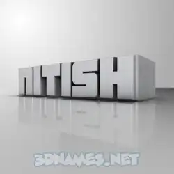 nitish in White Metro style - 3D name wallpaper