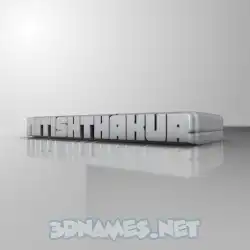 nitishthakur in White Metro style - 3D name wallpaper