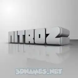 nitroz in White Metro style - 3D name wallpaper