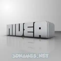 nivea in White Metro style - 3D name wallpaper