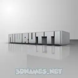 niwrutti in White Metro style - 3D name wallpaper