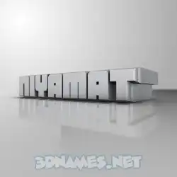 niyamat in White Metro style - 3D name wallpaper