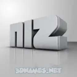 niz in White Metro style - 3D name wallpaper
