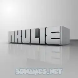 nkulie in White Metro style - 3D name wallpaper