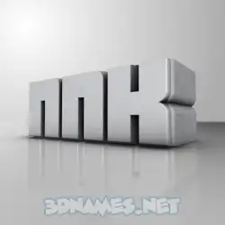 nnk in White Metro style - 3D name wallpaper