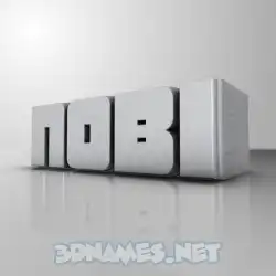 nobi in White Metro style - 3D name wallpaper