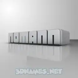 nomann in White Metro style - 3D name wallpaper