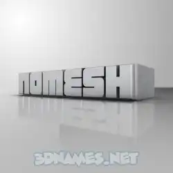 nomesh in White Metro style - 3D name wallpaper