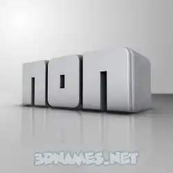 non in White Metro style - 3D name wallpaper