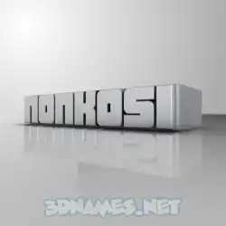 nonkosi in White Metro style - 3D name wallpaper