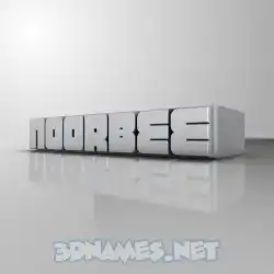 noorbee in White Metro style - 3D name wallpaper