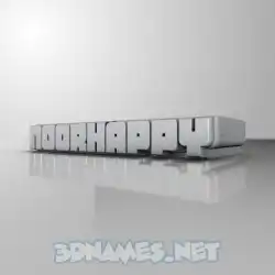 noorhappy in White Metro style - 3D name wallpaper