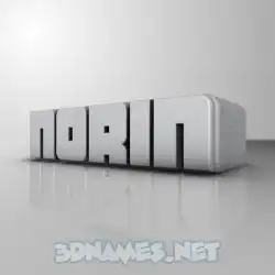 norin in White Metro style - 3D name wallpaper