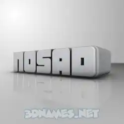 nosad in White Metro style - 3D name wallpaper