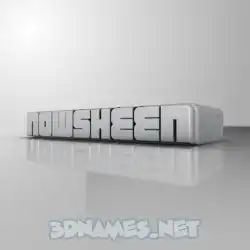 nowsheen in White Metro style - 3D name wallpaper