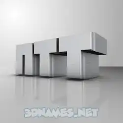 ntt in White Metro style - 3D name wallpaper