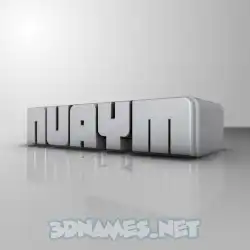 nuaym in White Metro style - 3D name wallpaper