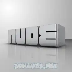 nude in White Metro style - 3D name wallpaper