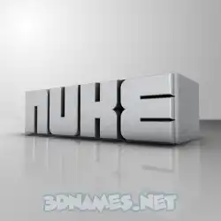 nuke in White Metro style - 3D name wallpaper