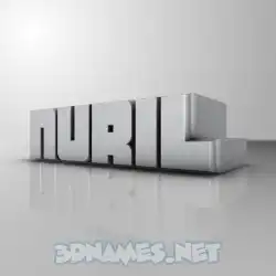 nuril in White Metro style - 3D name wallpaper