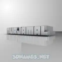 nurjamal in White Metro style - 3D name wallpaper