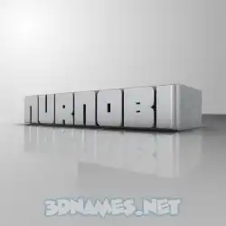 nurnobi in White Metro style - 3D name wallpaper