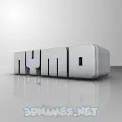 nymd in White Metro style - 3D name wallpaper