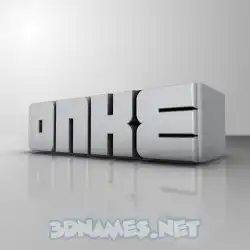 onke in White Metro style - 3D name wallpaper