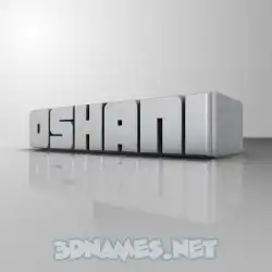 oshani in White Metro style - 3D name wallpaper