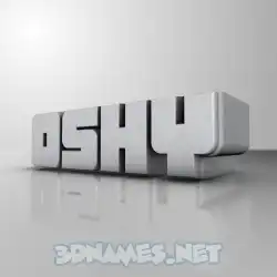 oshy in White Metro style - 3D name wallpaper