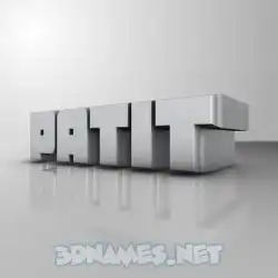 patit in White Metro style - 3D name wallpaper