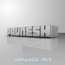 pavnesh in White Metro style - 3D name wallpaper