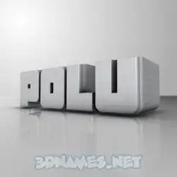 polu in White Metro style - 3D name wallpaper