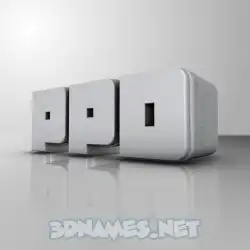 ppd in White Metro style - 3D name wallpaper