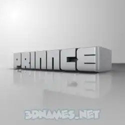 prinnce in White Metro style - 3D name wallpaper