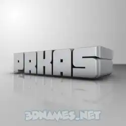 prkas in White Metro style - 3D name wallpaper