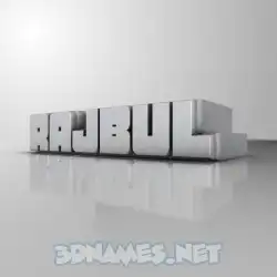 rajbul in White Metro style - 3D name wallpaper