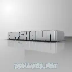 rayshawn in White Metro style - 3D name wallpaper