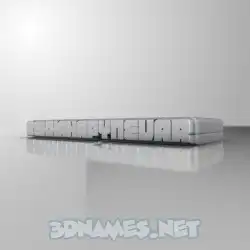 rekhahapynevar in White Metro style - 3D name wallpaper